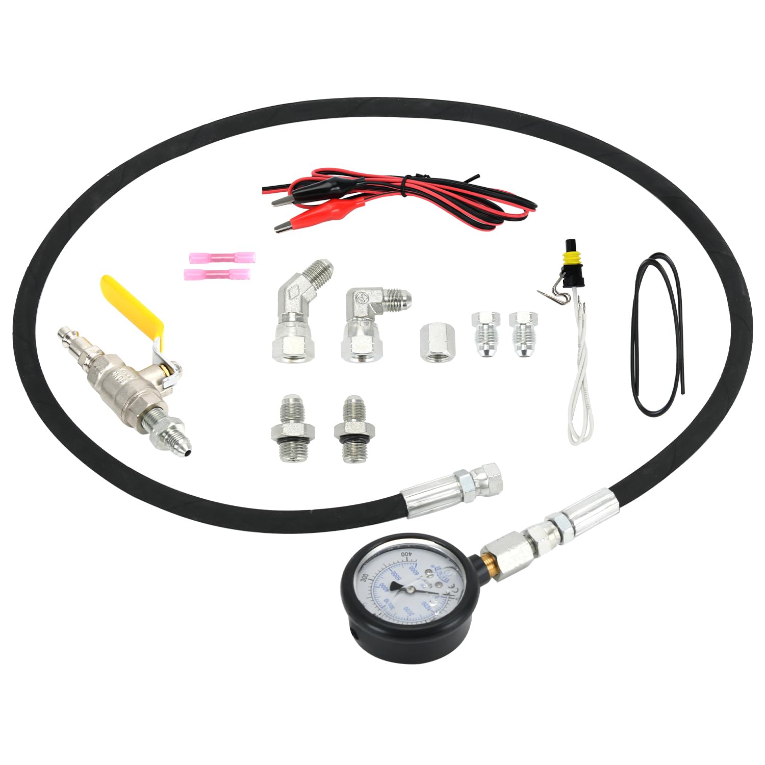 PTNHZ High Pressure & Air Leak Test Gauge Test Tool Kit Compatible with Ford 6.0L 7.3L Powerstroke 94-07