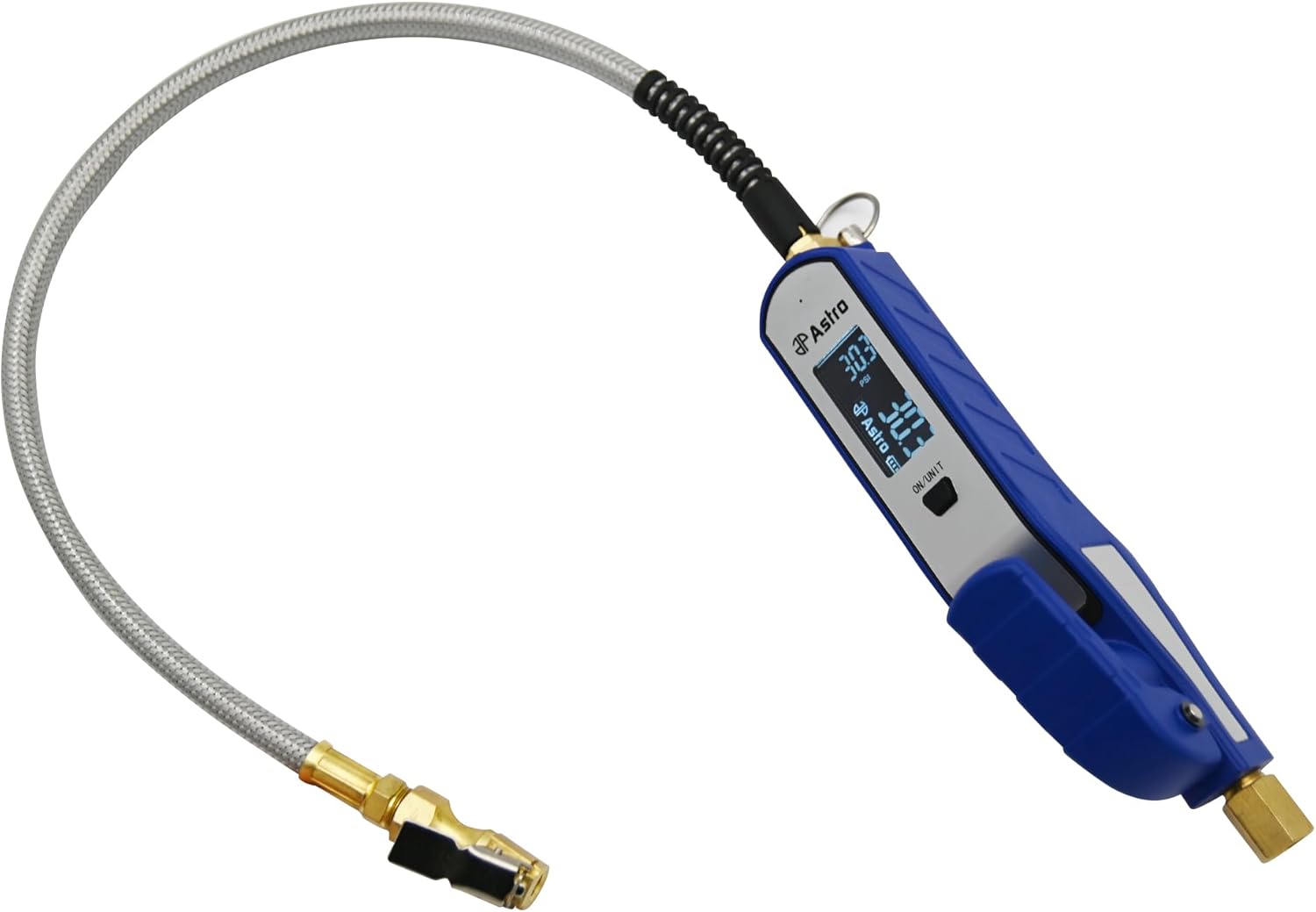 Astro Tools 3019B Professional Rechargeable Digital Tire Inflator - Aluminum Body, Stainless Hose