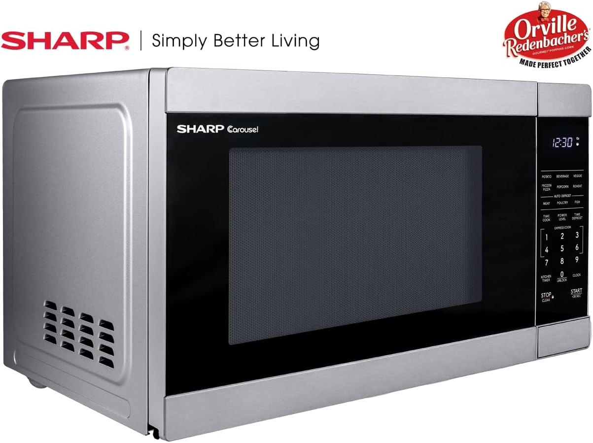 SHARP Countertop Microwave Oven with Removable 12.4