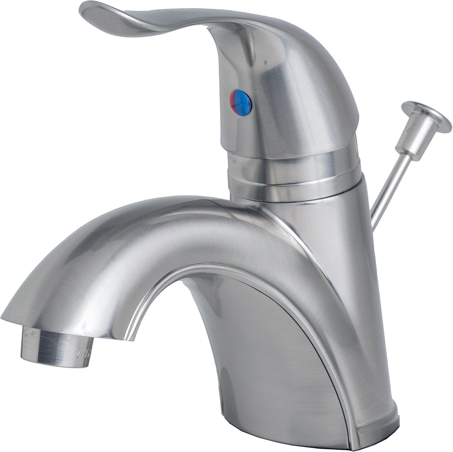 2010BN Single Handle Bathroom Vanity Sink Centerset Lavatory Faucet with Pop-Up Drain Brushed Nickel Finish