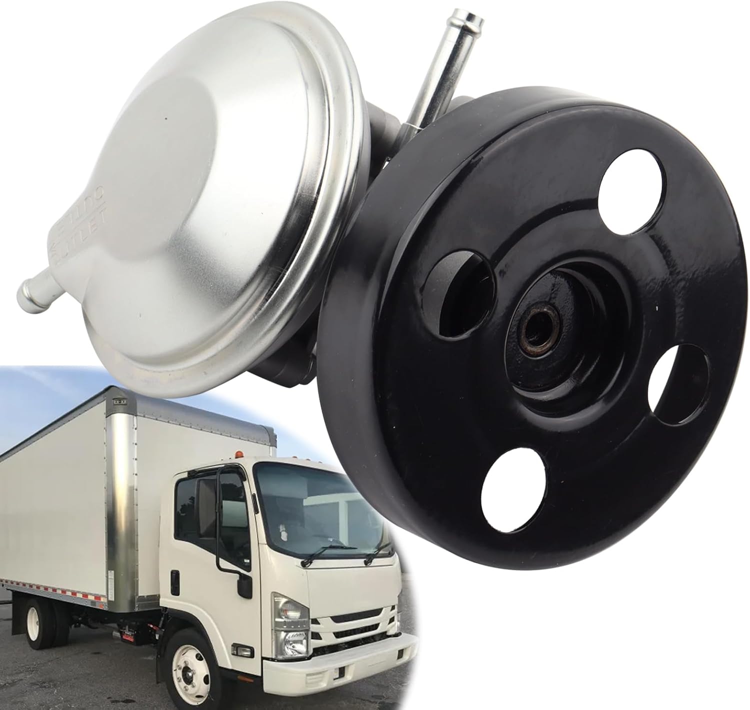 904-862 Vacuum Pump w/Pulley Compatible with 1995-2020 Isuzu NPR-HD NPR L96 LQ4 LY6 L31 L05 3.0L 3.9L 4.8L 5.2L 5.7L 6.0L Gas V8 L4 Replace# 8972410351