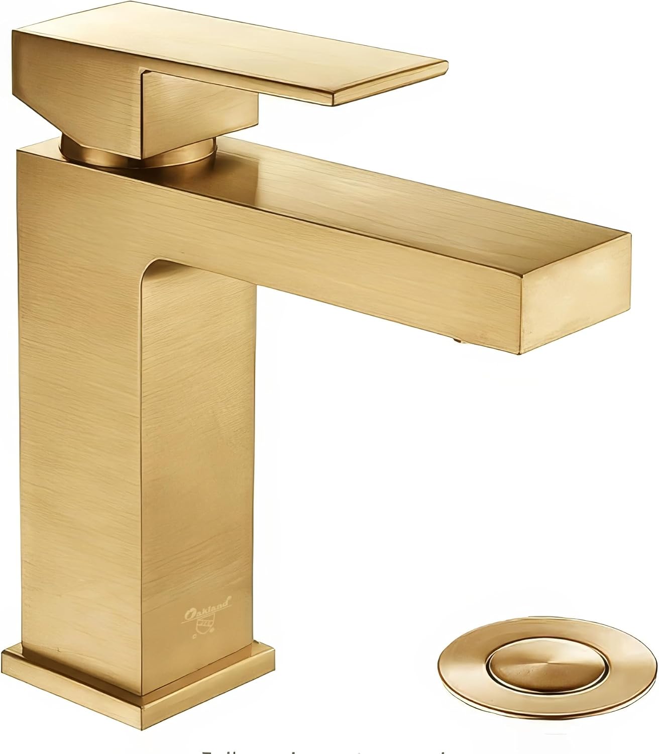 Oakland Bronze Gold Bathroom Faucet, 1 Hole Bathroom Sink Faucet Brass Gold Single Handle Vanity Faucet with Drain Assembly, Deck Plate Included, KSB1112-BB