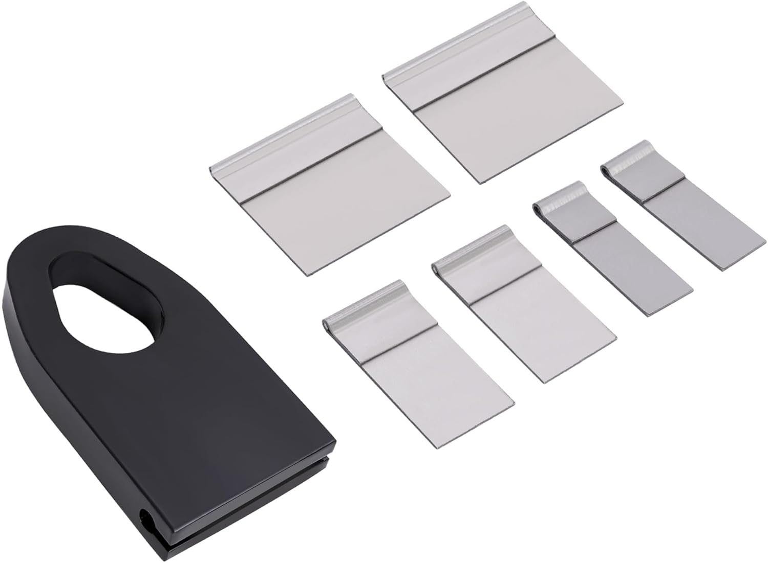 KUAFU Universal Auto Body Weld and Pull Clamp Complete Set Hook 6 Plates Kit Body Pull Plate Powder Dent Automotive Car Frame Collision Repair Tool Powder Coated Steel