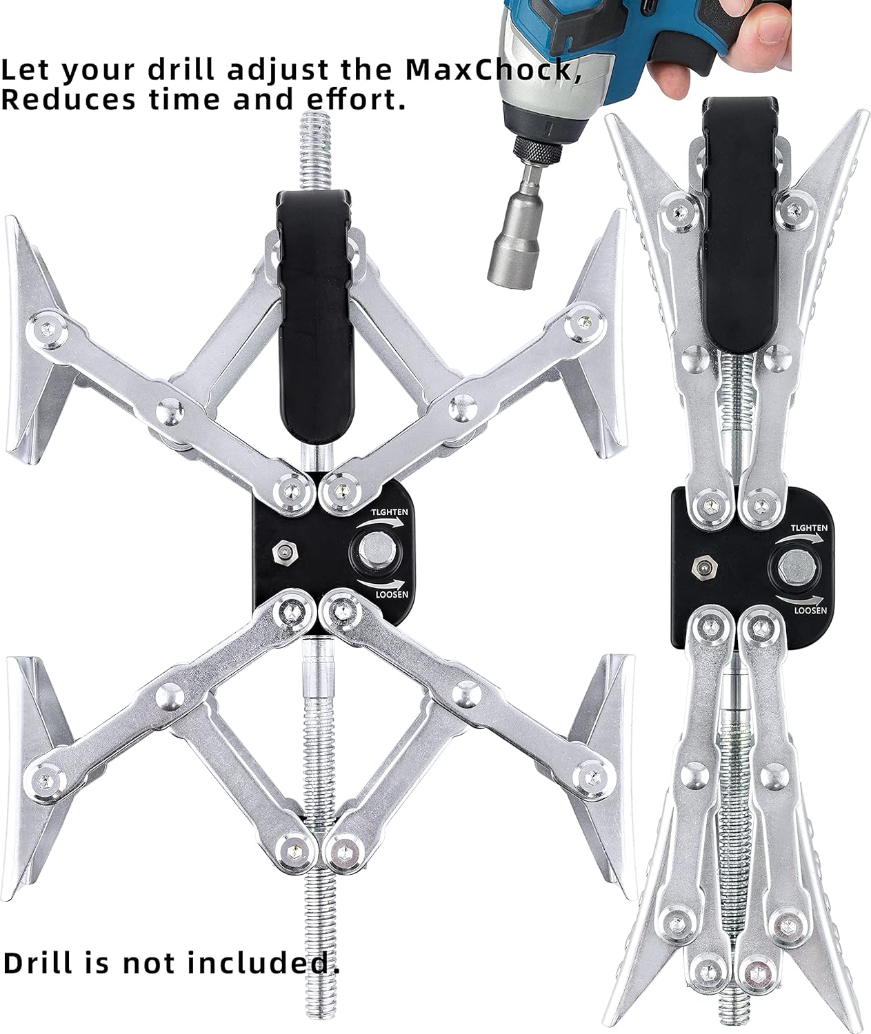 X-Shaped RV Stabilizer Wheel Chock (Allow Drill Adjust) Dual Axel RV Travel Trailer Camper Tire While Camping -2 Pack
