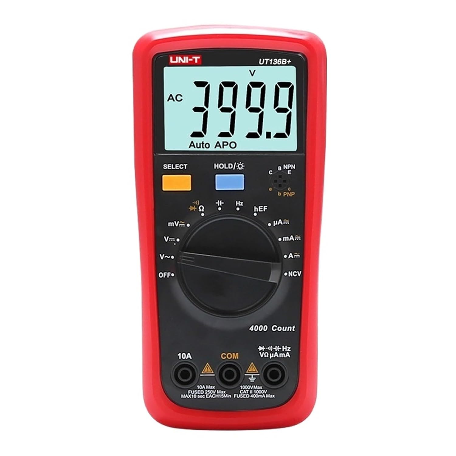 UT136B+ Digital Multimeter Large Dual Display 1000V 10A AC Voltmeter Current Test Meter