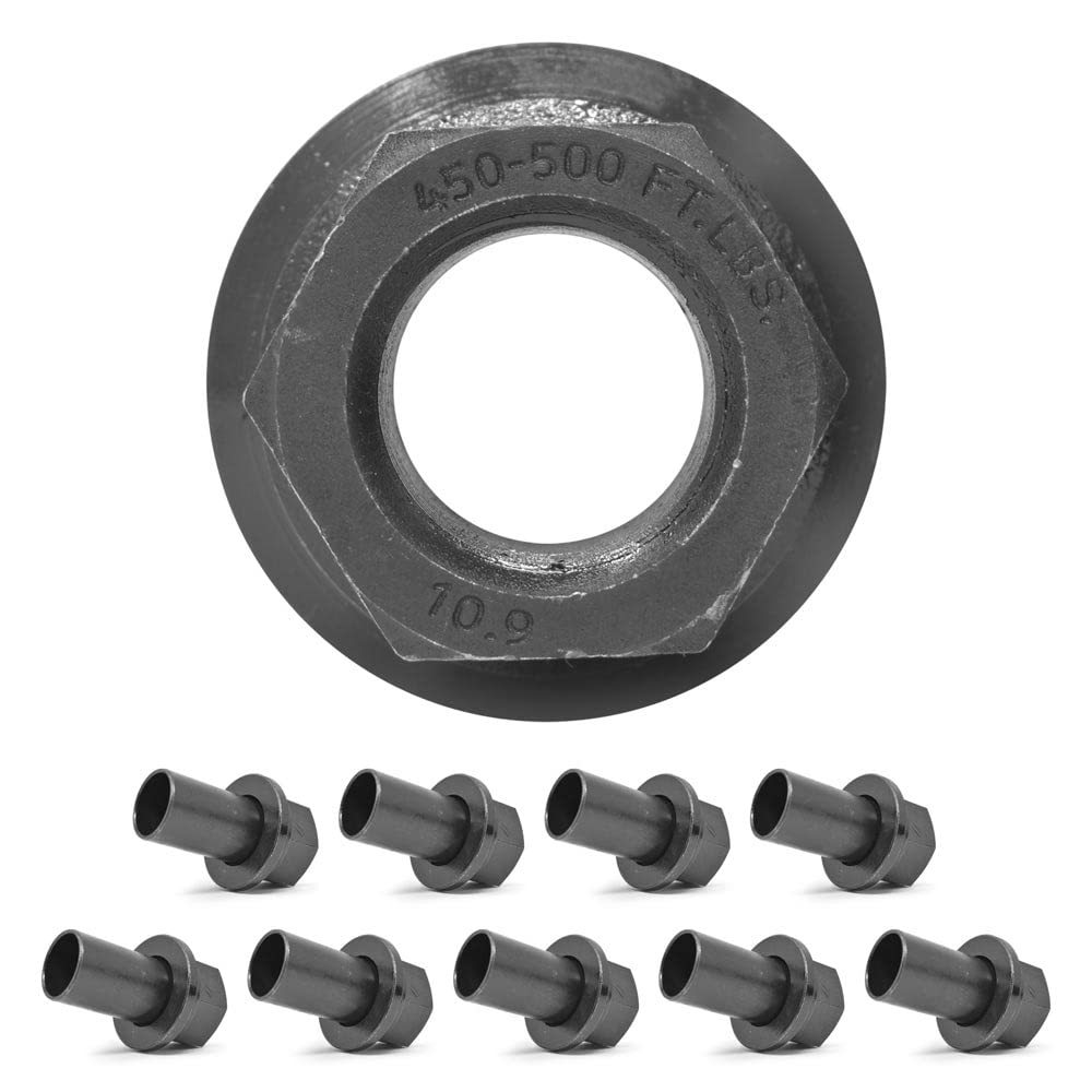 Pro Trucking Products M-4217 M22 x 1.5 Flanged Wheel Nut, Aluminum Duals, 39mm Sleeve, Use with Dual Aluminum Wheels (10 Pack)