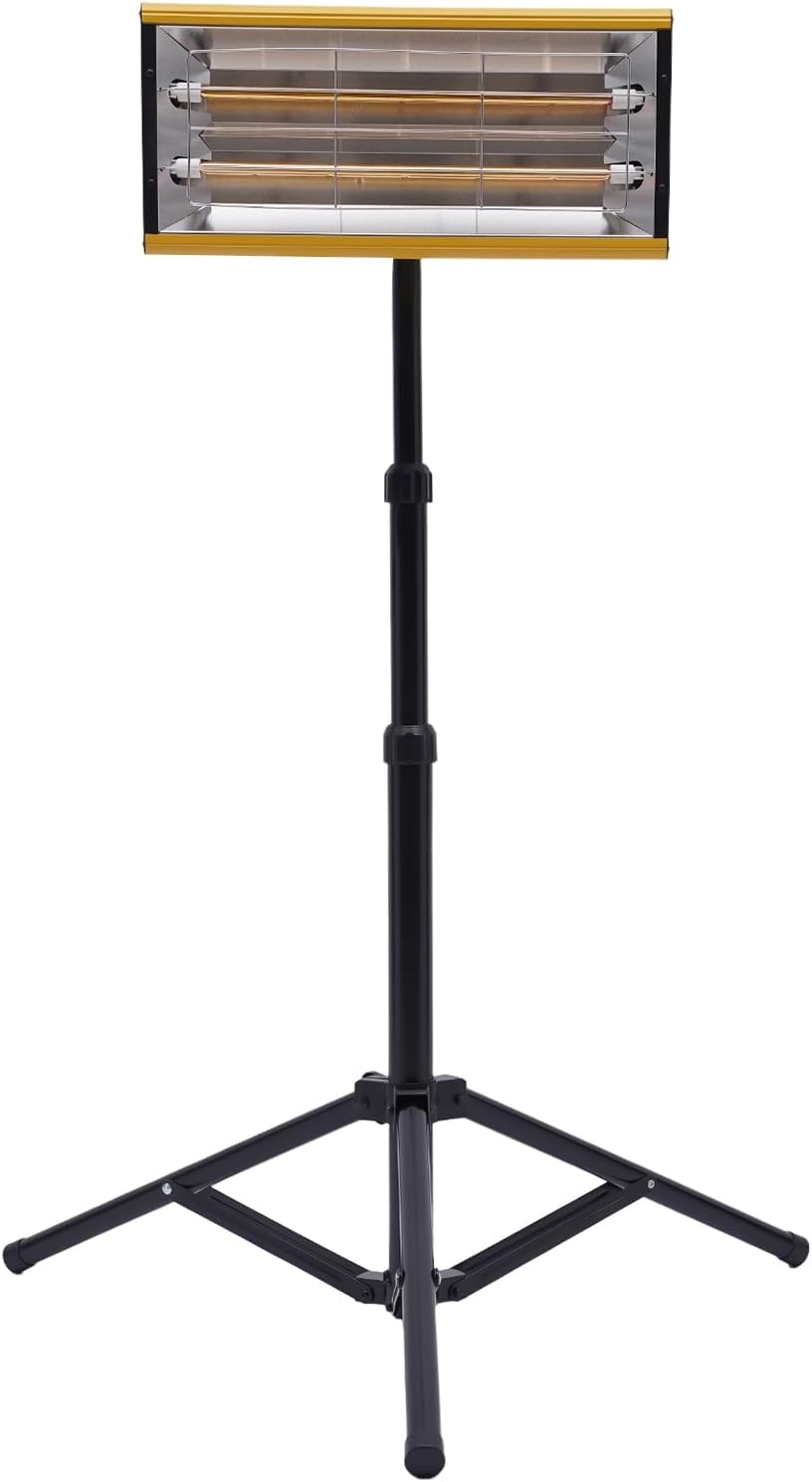 Infrared Paint Curing Lamp, 2000W Height and Angle Adjustable Shortwave Infrared Paint Baking Lamp with Timer Function, Paint Dryer with Telescopic Bracket, for Automotive Painting