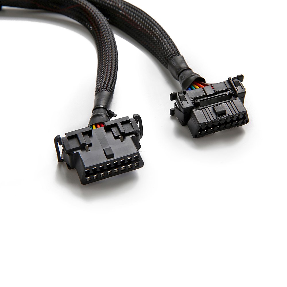 bbfly-B6 OBD II OBD2 16 Pin Splitter Extension 1x Male and 2X Female Extension Cable Adapter (1FT/30CM) (10 Pack)
