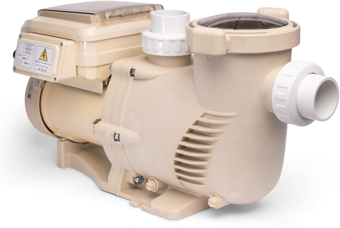 XtremepowerUS 1.5 HP Variable Speed Swimming Pool Pump 230V, In-Ground Pool, 6,660 GPH High Performance Max 1.75HP