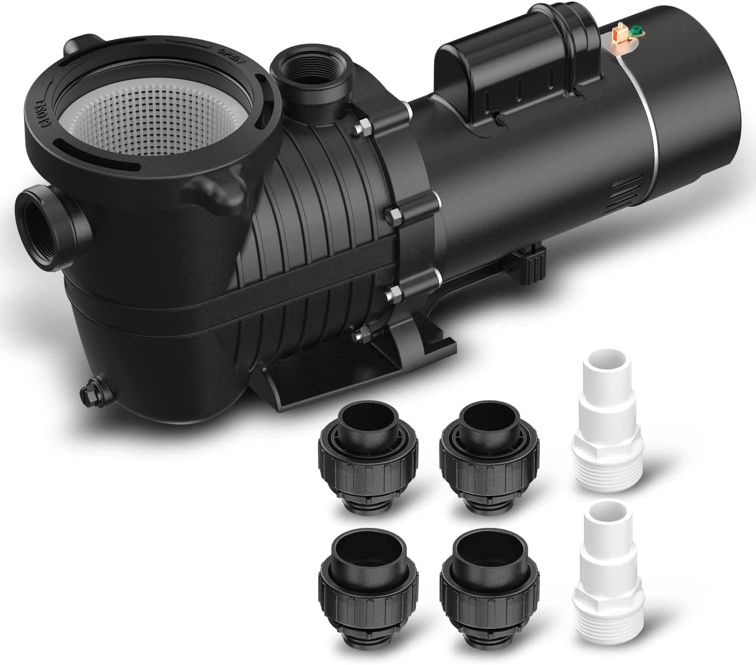 BRIOPAWS 2.5HP Dual Voltage Pool Pump, 6000GPH Flow, 78FT Head Lift, 1.5