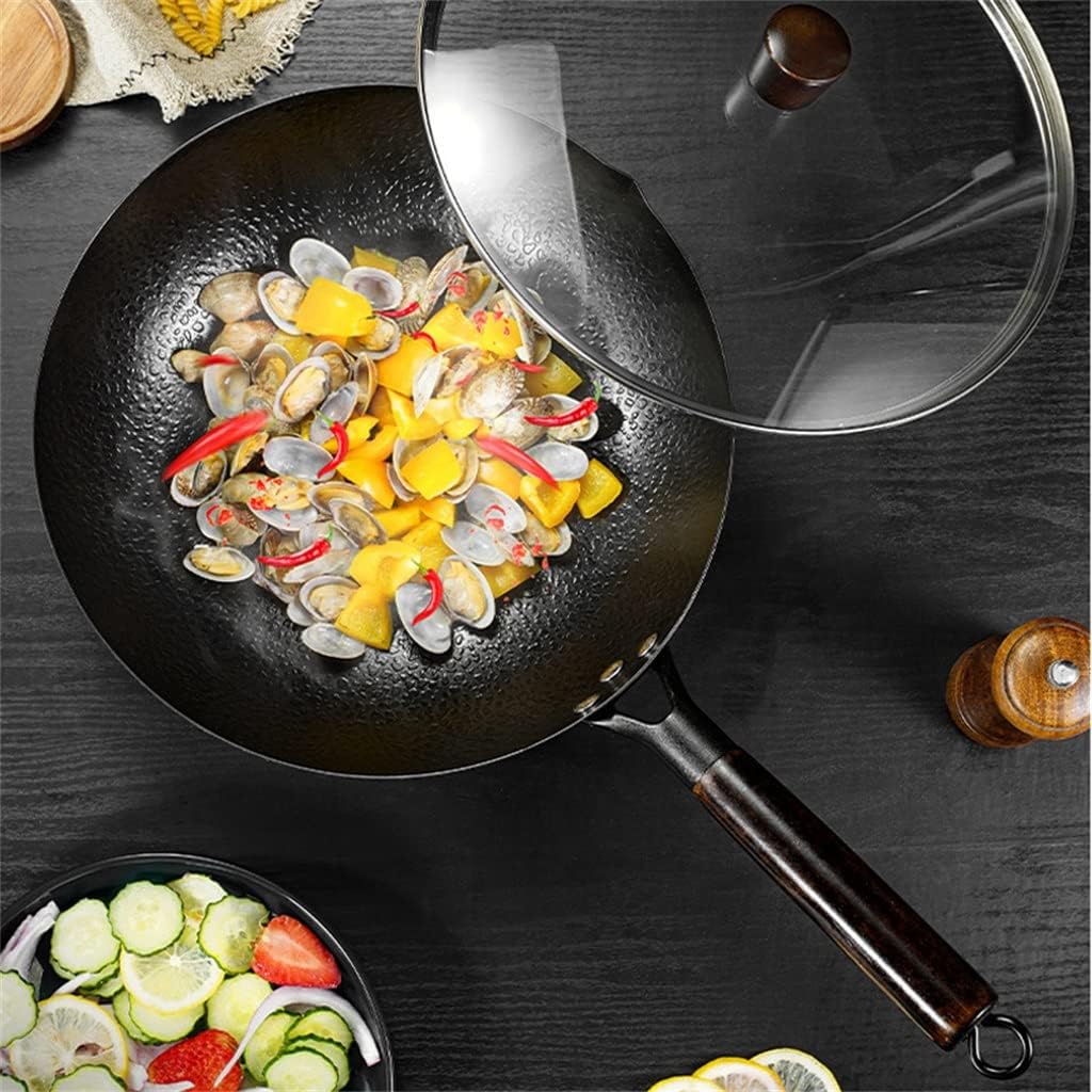 Iron Wok Traditional Cookware Non-stick Pan Non-coating