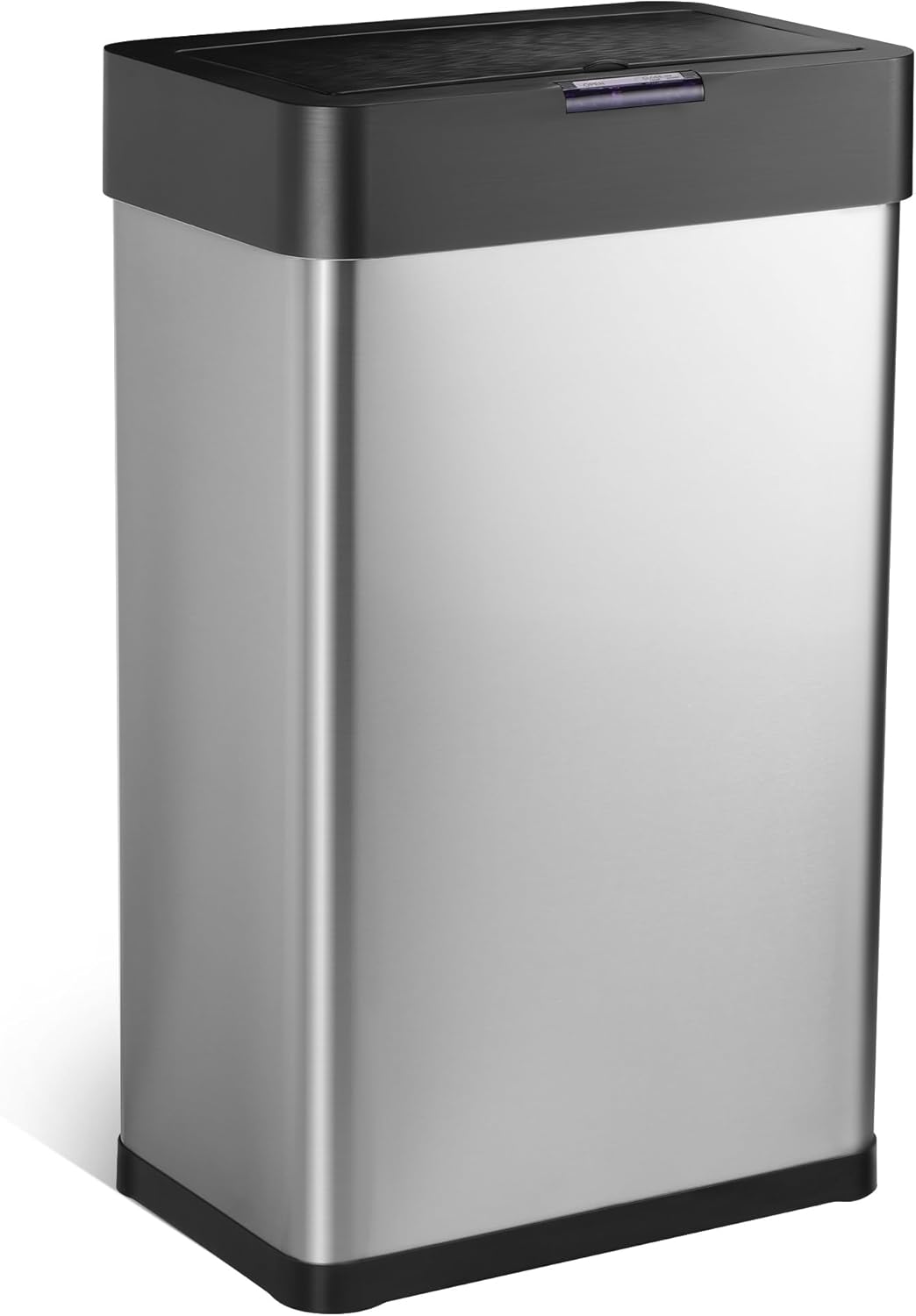 Automatic Trash Can, 16 Gallon Touchless Motion Sensor Waste Bin Stainless Steel Garbage Can with Lid for Kitchen, Bedroom, Home Office (Silver)