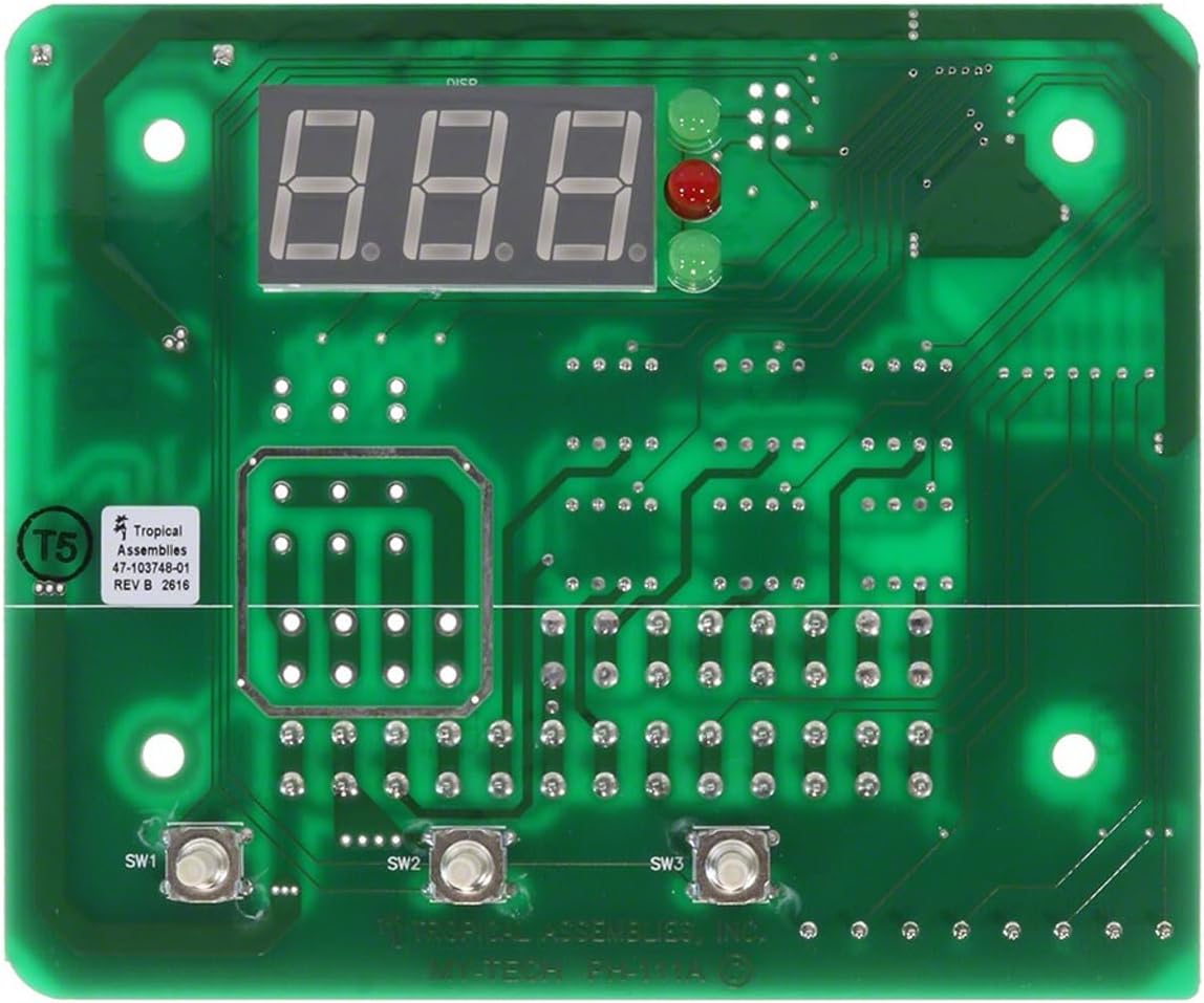 H000029,H000330 Compatible with Raypak Heat Pump Digital Control Board and Panel Label Model R5350,R6350,R8350,2350ti,3350ti,4350ti,5200,6200,8200,6300,6300ti,8300ti Series Pool and Spa Heaters