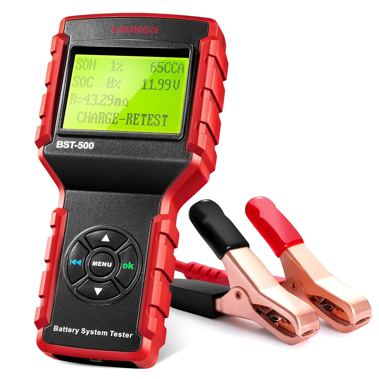 LAUNCH BST-500 Car Battery Tester 12V 24V Battery Load Tester,100-2000CCA Automotive Battery Alternator Tester for Cars/Boat/Truck/Lawn Mower, Compatible with Flooded AGM Gel EFB,etc.