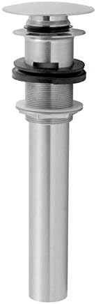Jaclo 828-PCH Round Top Touch Drain with Overflow, Polished Chrome