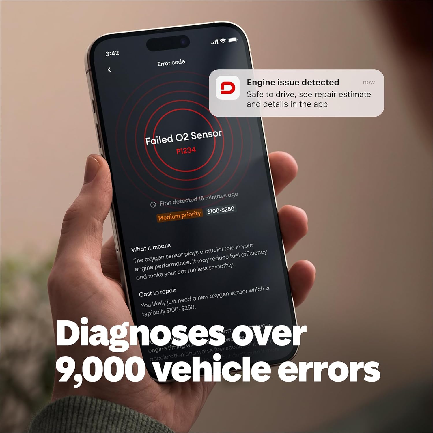 DIMO GPS Vehicle Tracker with Real-Time Location | OBD2 Wireless Scanner, AI-Powered Diagnostic Tool for Check Engine Light & 9000+ Error Codes | Track Driving Habits, Battery & Fuel Usage