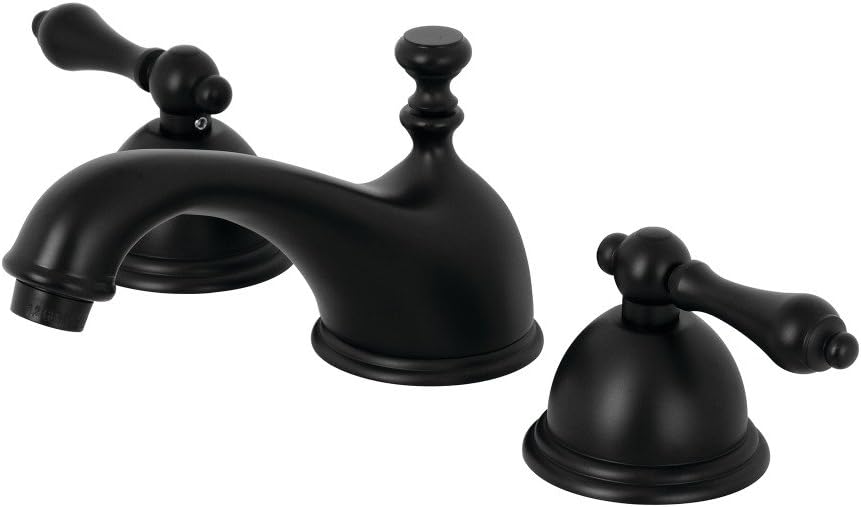 Kingston Brass KS3960AL 8 in. Widespread Bathroom Faucet, Matte Black