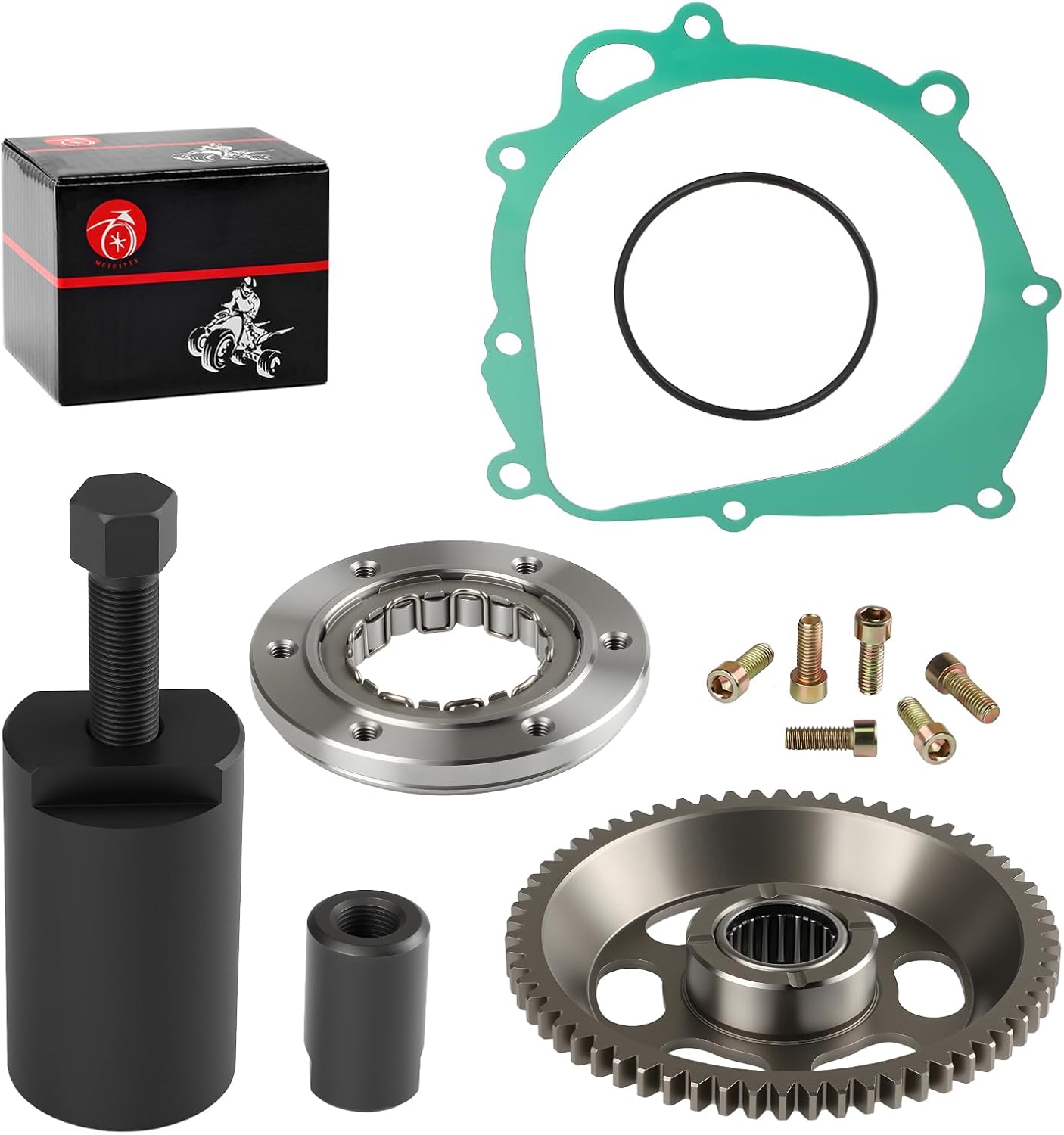 Flywheel Puller Starter Clutch One Way Bearing Gear Idler Gasket for Suzuki 2003-2014 Quadsport Z400 LT-Z400 LTZ400 12600-29810