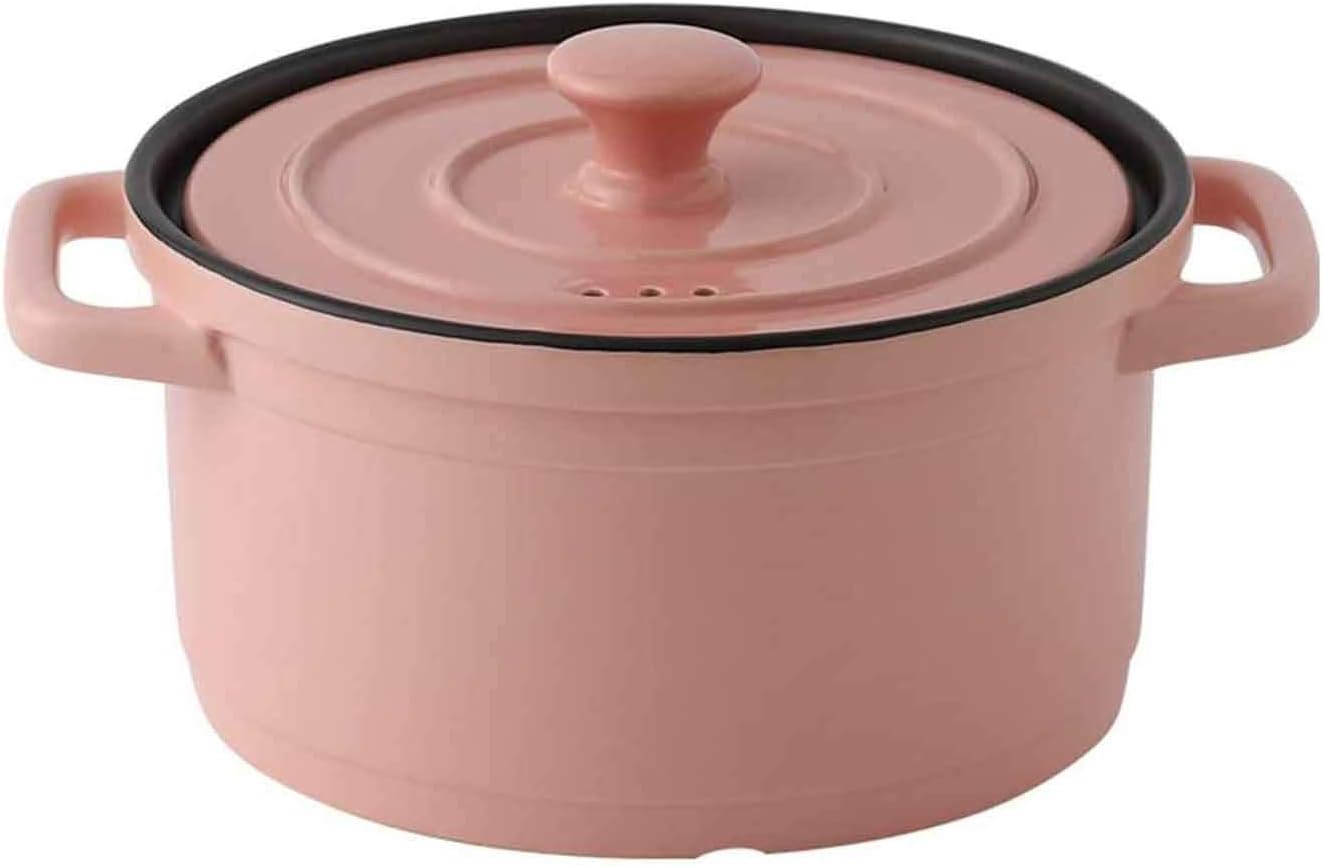 Casserole Cookware Clay Pot for Cooking Clay Pots for Cooking Clay Cooking Pots Casserole Pan Professional Kitchen Cookware Pan Stock Pot Ceramic Round- 3 Litre
