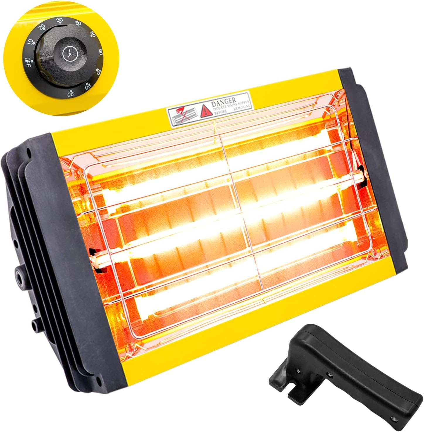 Infrared Paint Curing Lamp with Bracket, 1000W 110V Short Wave Infrared Heat Curing Lamp for Car Body Repair, Paint Booth Heater with Smart Timer, Height Adjustable