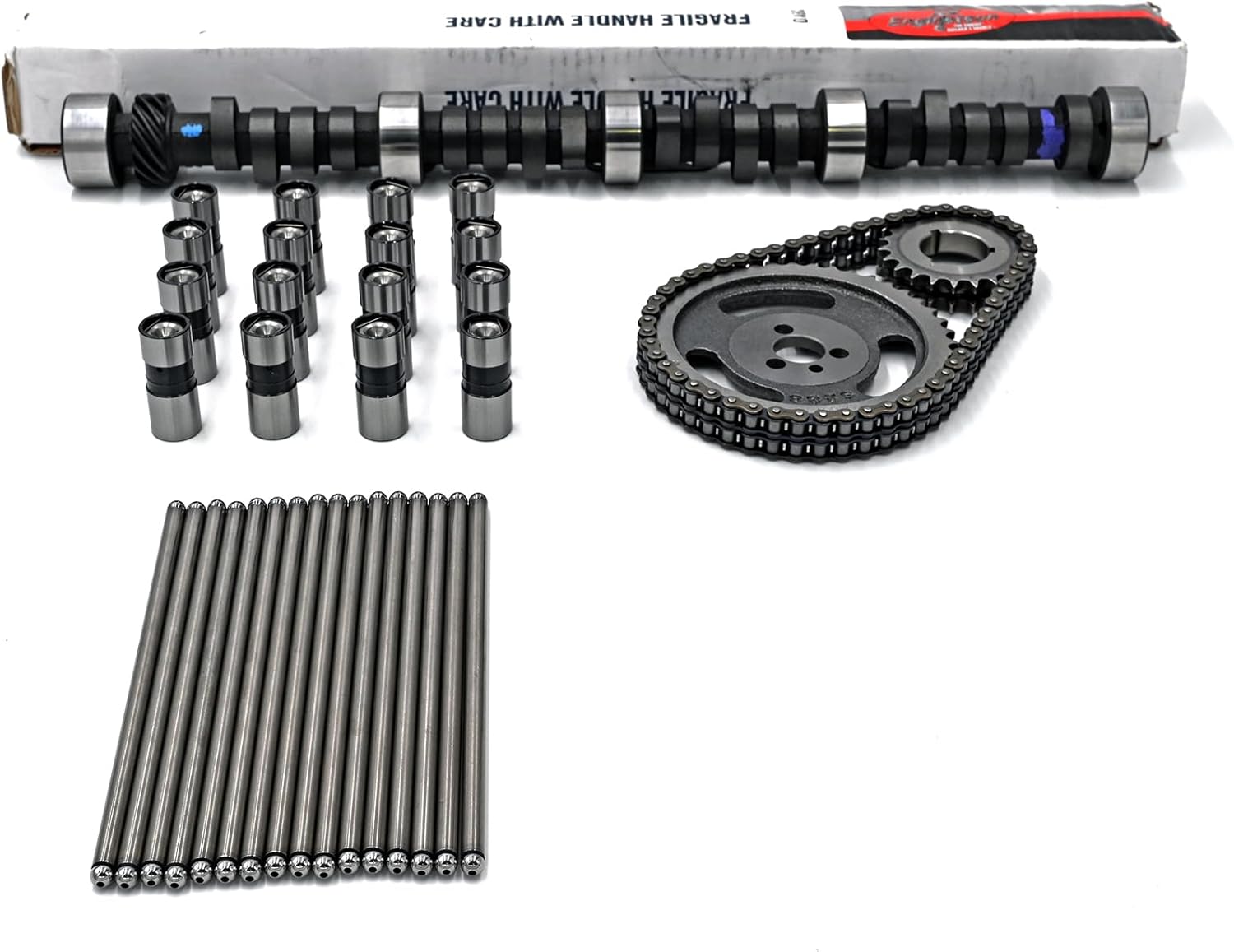 ENGINETECH STAGE 1 RV HP TORQUE CAMSHAFT KIT w/HP LIFTERS | TRUE DOUBLE ROLLER TIMING | PUSH RODS | LIFT: .420/.443 | .050