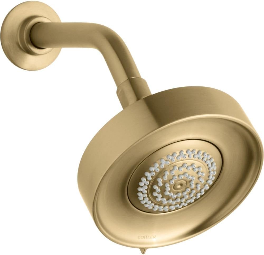 KOHLER K-997-BGD Purist 1.75 GPM Showerhead, Vibrant Moderne Brushed Gold