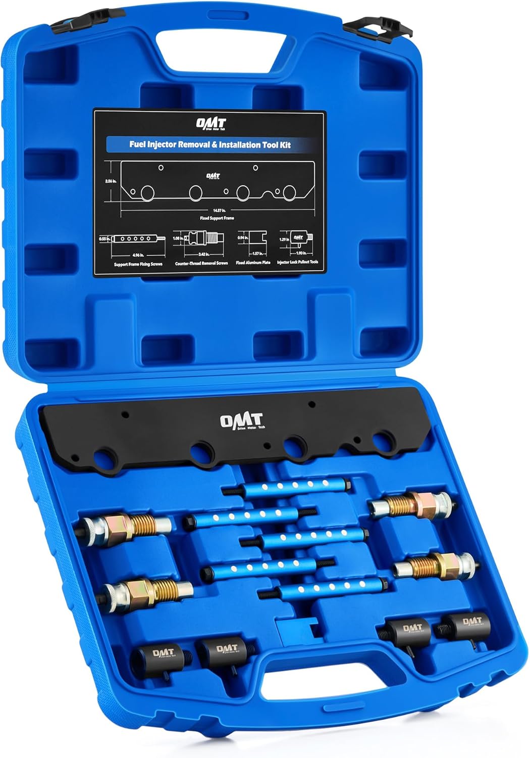 Orion Motor Tech Fuel Injector Removal Tool Kit, 15pc BMW Injector Puller Kit, Compatible with BMW B38 B48 Engines OEM 2358417 2358022, BMW Injector Removal Installation Tool Kit with Gloves