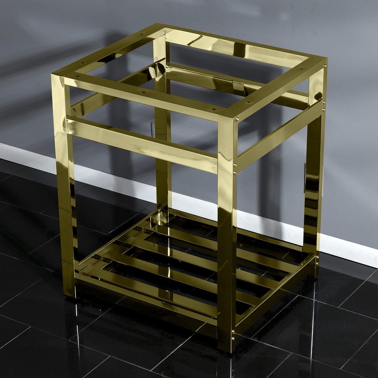 Kingston Brass VSP2522A7 Kingston Commercial Console Sink Base, 25 x 22 x 30, Brushed Brass