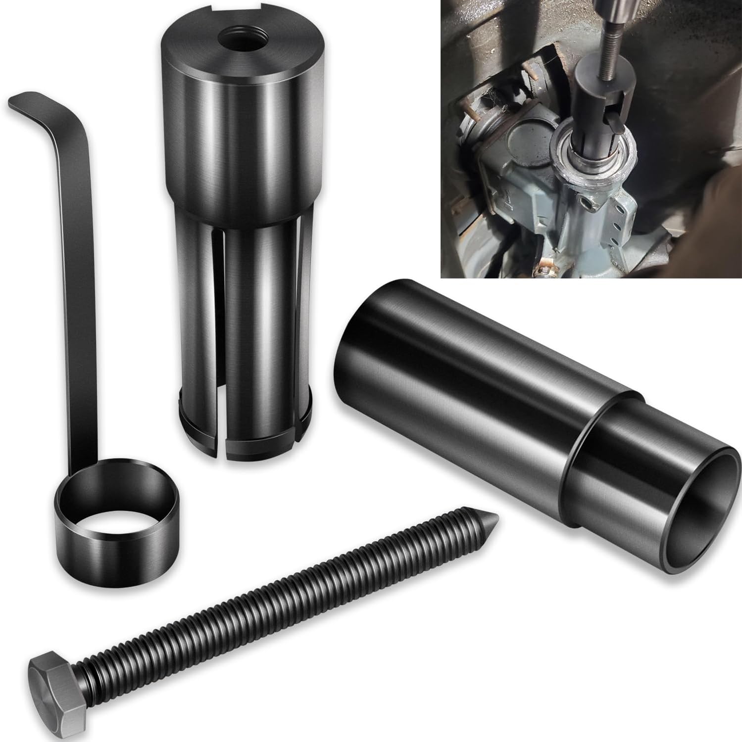Camoo T-0160 Extension Housing Bushing Driver Installer and Removal Transmission Tool Kit, T5 Tail Shaft Bushing Removal Tool for GM 350, 180, 200, 200-4R, NV1500, 700R4, 4L60E, GM Borg-Warner T5