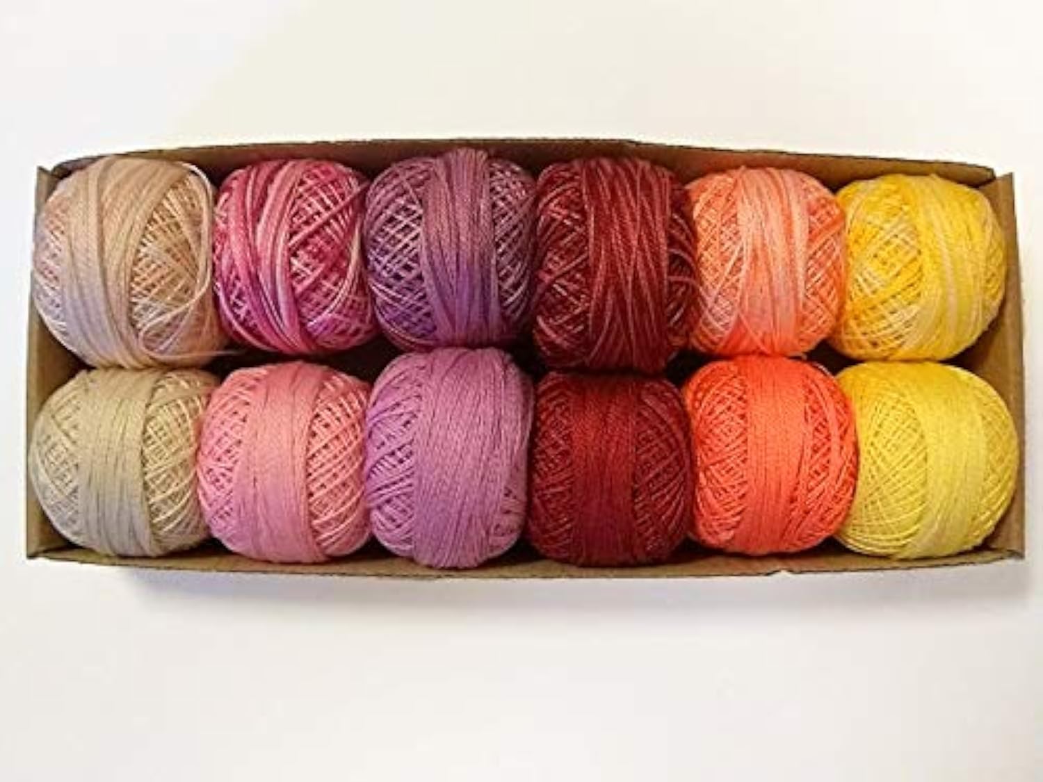Valdani Perle Cotton Size ~12~ Embroidery Thread ''Tea Roses'' Sampler Set - 12 Colors, 109 Yards Each