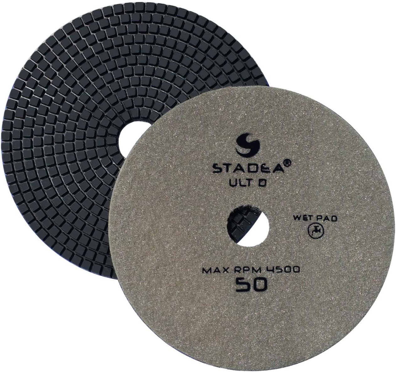 Stadea PPW266B Diamond Polishing Pads 7 Inch Set For Marble Concrete Stones Terrazzo Granite Floor Polishing