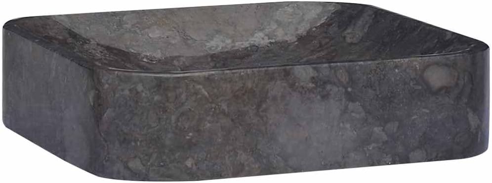 vidaXL Handmade Marble Sink in Elegant Black - Sturdy and Luxurious Wash Basin for Modern Bathrooms and Washrooms