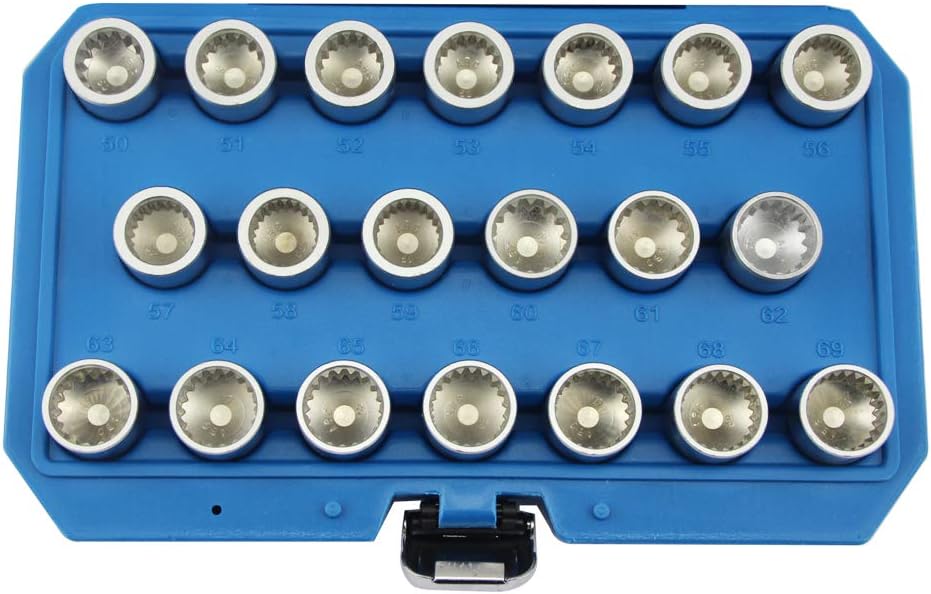 20pc Anti-Theft Screws Removal Master Locking Wheel Nut Key Socket Set OEM Spline For Porsche Cayenne VW