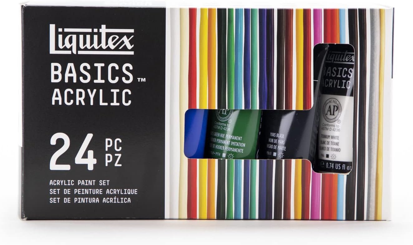 Liquitex Acrylic Basics Set of 24 x 22 ml Colours