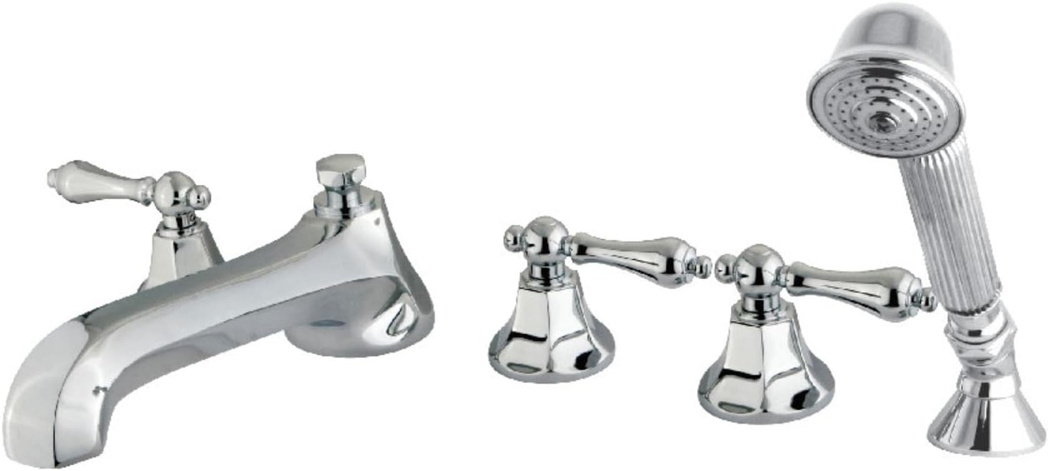 Kingston Brass KS43015AL Roman Tub Faucet with Hand Shower, Polished Chrome