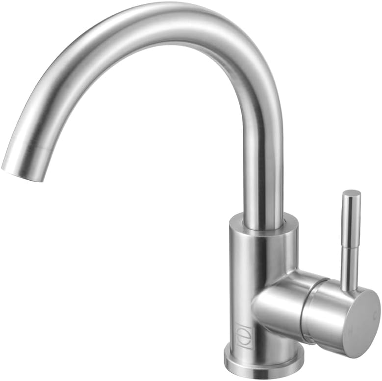 Elegant Lighting Louis Single Hole Single Handle Bathroom Faucet in Brushed Nickel