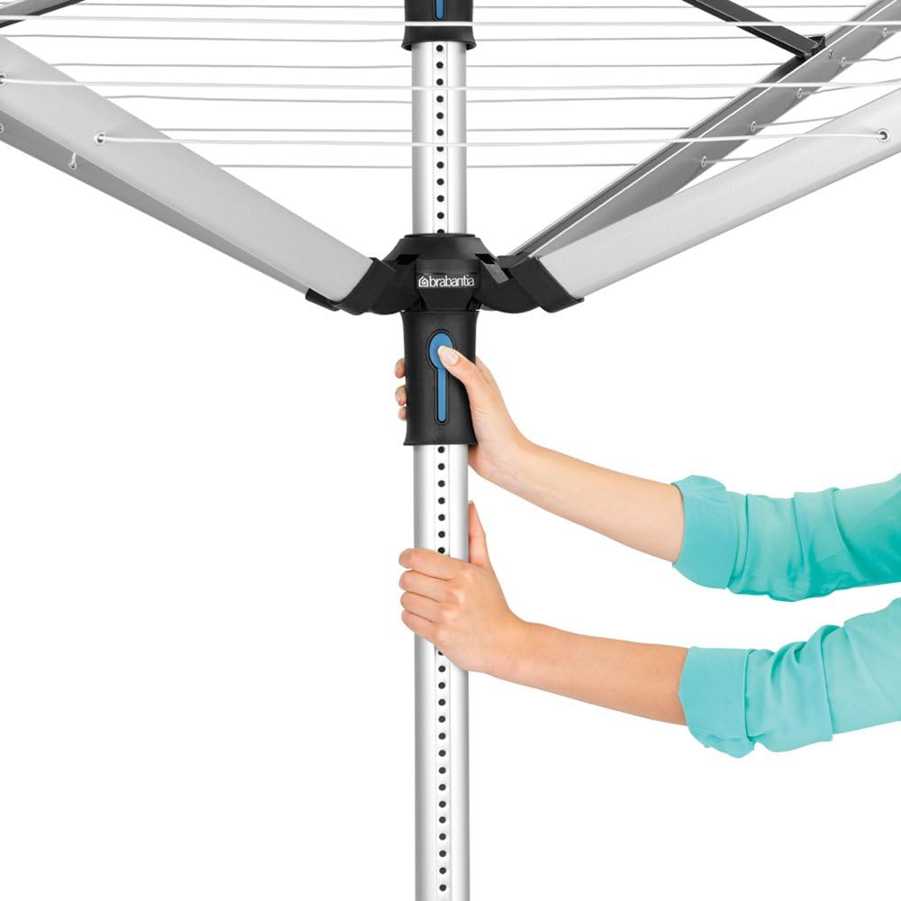 Brabantia Lift-O-Matic Advance Outdoor 4 Arm Clothesline (164 ft/Ø 1.97