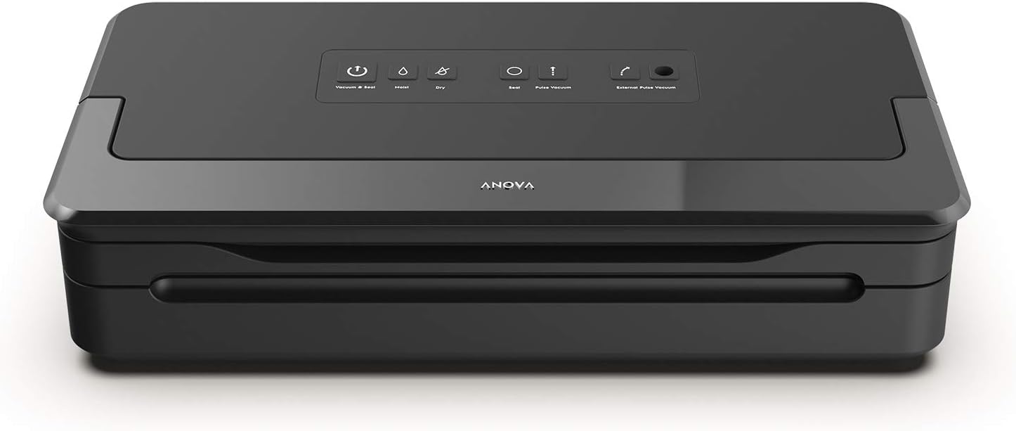 Anova Culinary Precision Vacuum Sealer Pro, Includes Large Bag Roll (19ft), Wet & Dry Dual Food Vacuum Sealer Machine for Sous Vide and Long-Term Storage, 2-Year Warranty