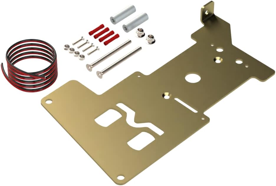 MetalCloak JK Wrangler sPod Bantam X or SourceLT Mount & Vacuum Pump Relocation Kit, Gold Zinc Finish, Steel, Engine Compartment Mount, Perfect Fitment, Made in USA