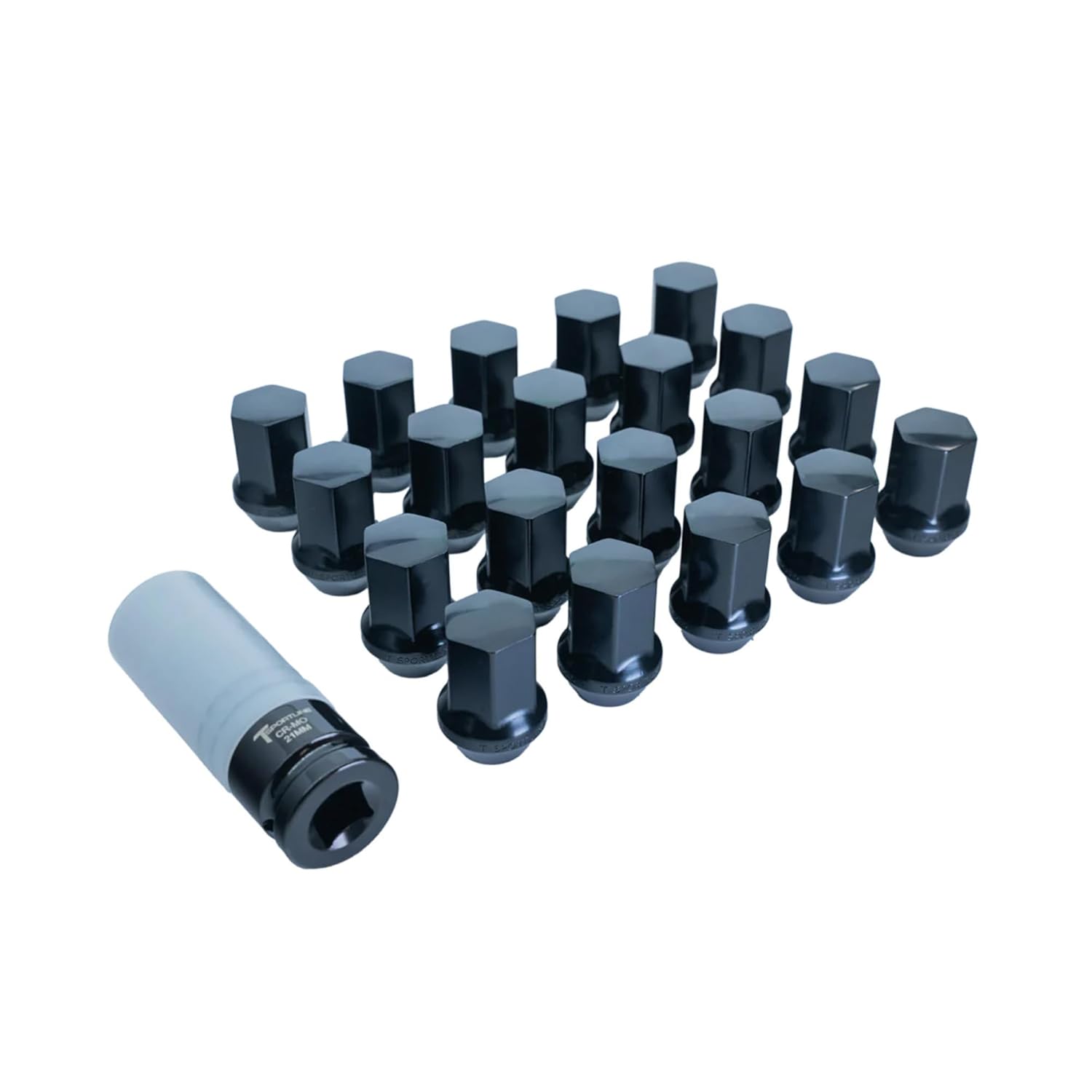 Enclosed End Forged Steel Black Wheel Lug Nut Set & Non-Marring Socket - for Tesla Model 3 / Y/S/X/Cybertruck (Cybertruck - 24 pcs)