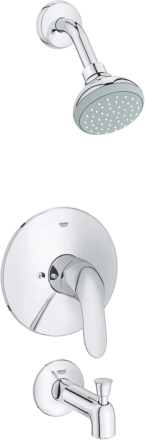 Grohe 35 049 Agira Tub and Shower Trim Package with Multi-Function Shower Head a, Starlight Chrome