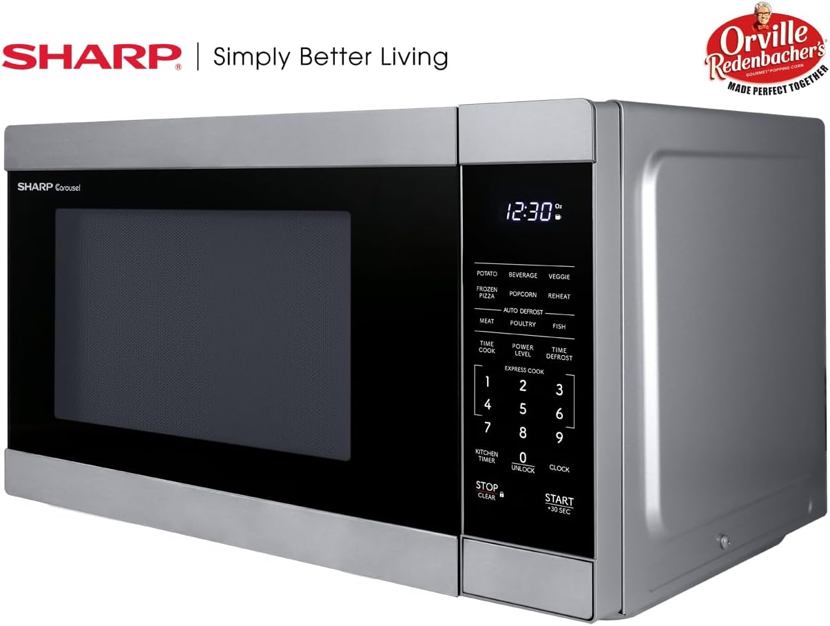 SHARP Countertop Microwave Oven with Removable 12.4