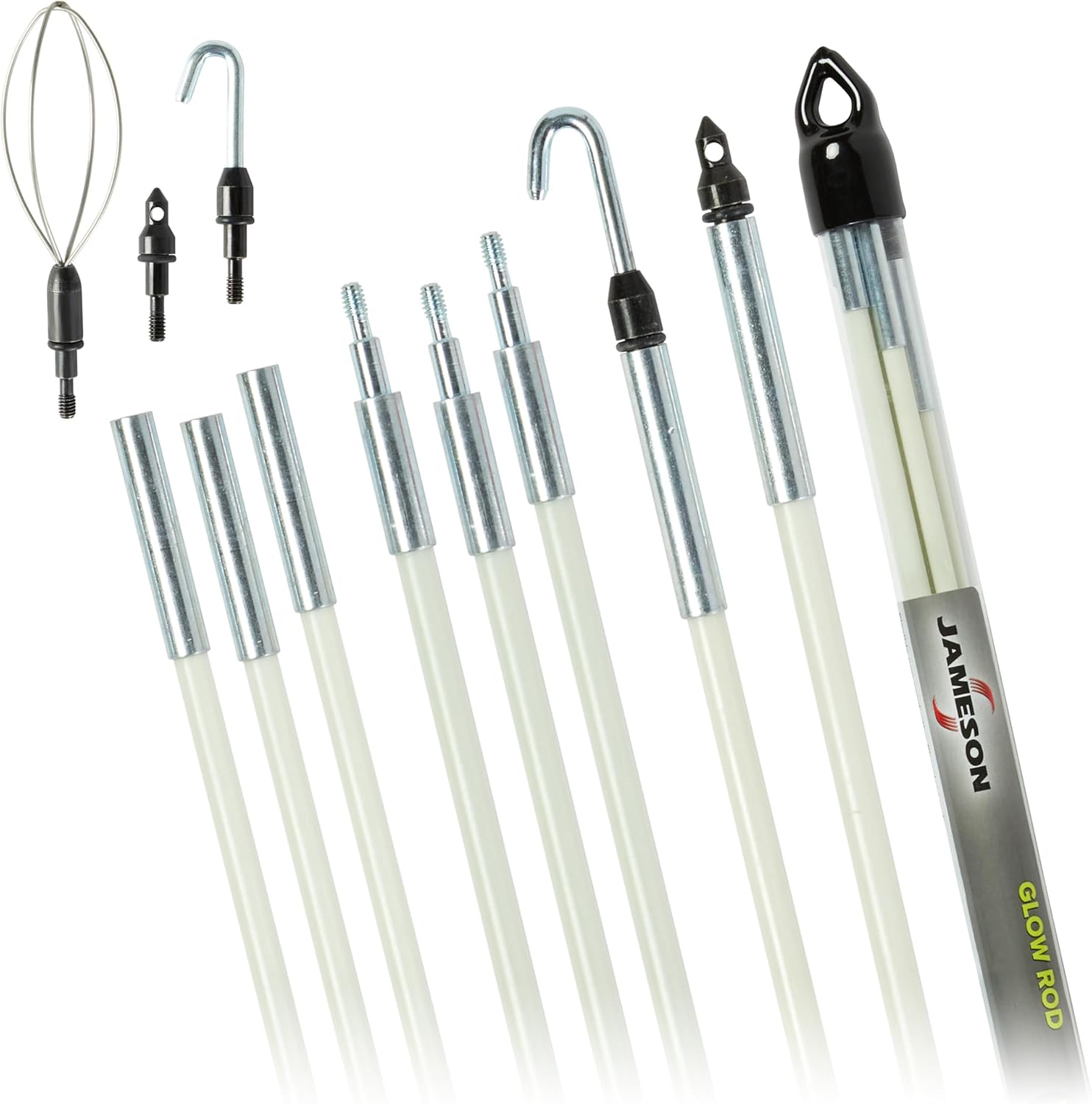 Jameson 7-8-IK Fiberglass Glow Rod Kit, 35'