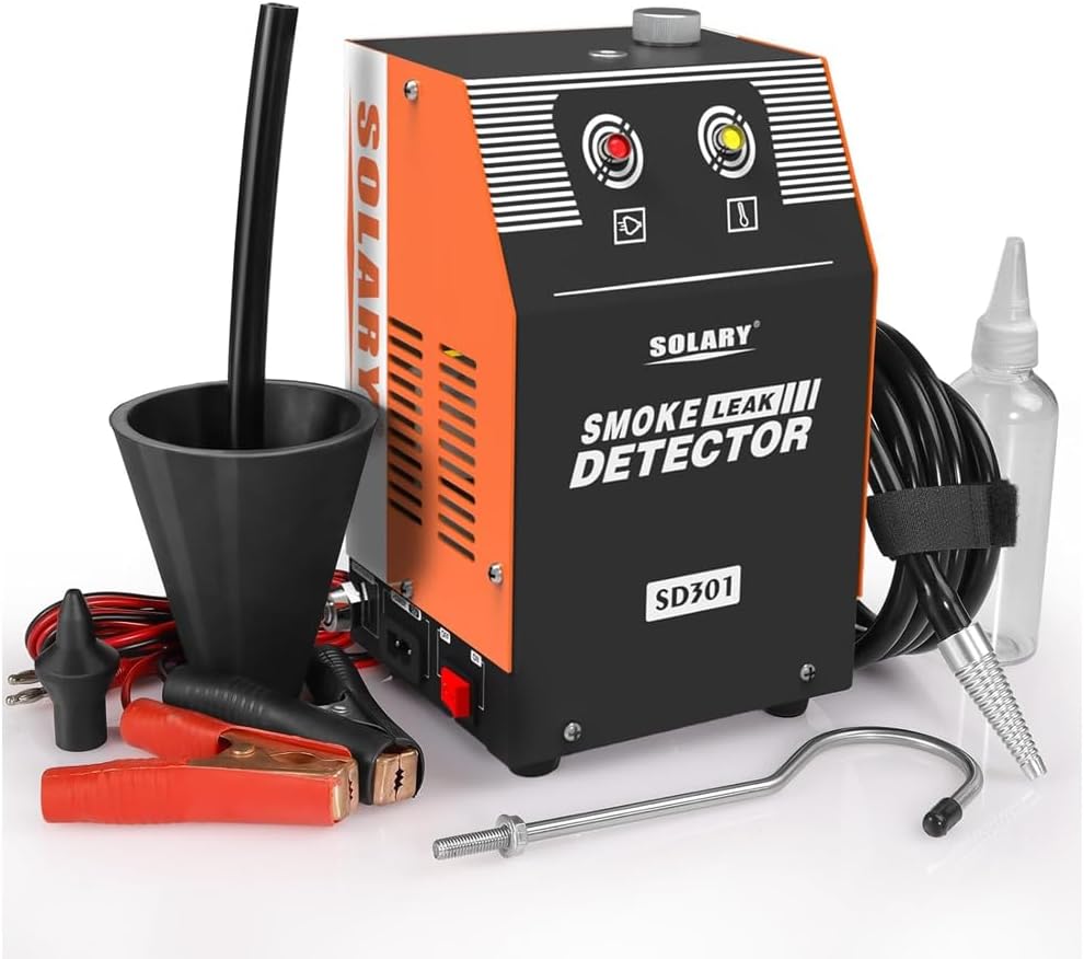 Solary Evap Smoke Machine Leak Tester - 12V DC Vacuum Diagnostic Tester for Pipe System with Built-in Air Pump