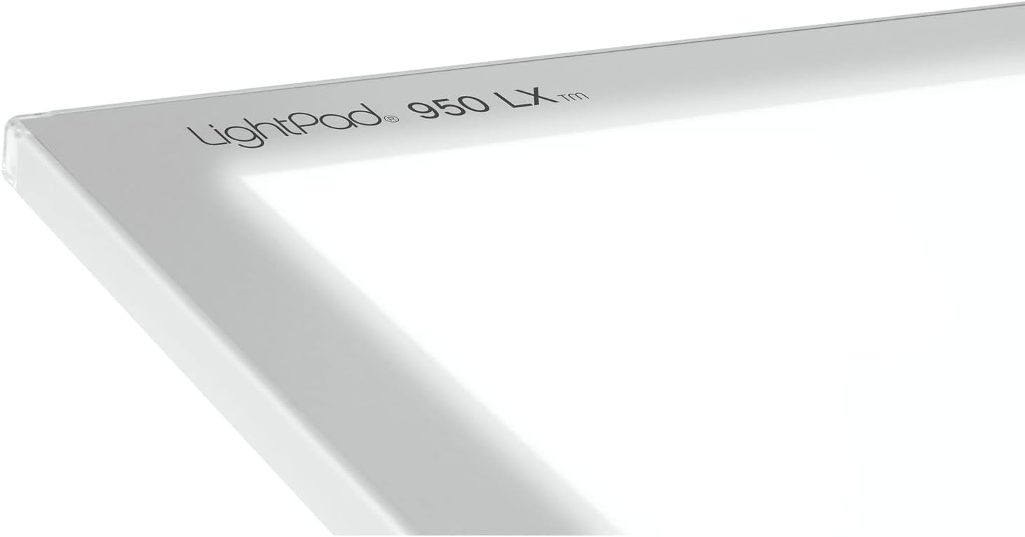 Artograph LightPad 950 LX Thin Dimmable 24x17 Inch Artist Light Box with UV Free LED Light for Tracing, Drawing, and Patterns, Silver