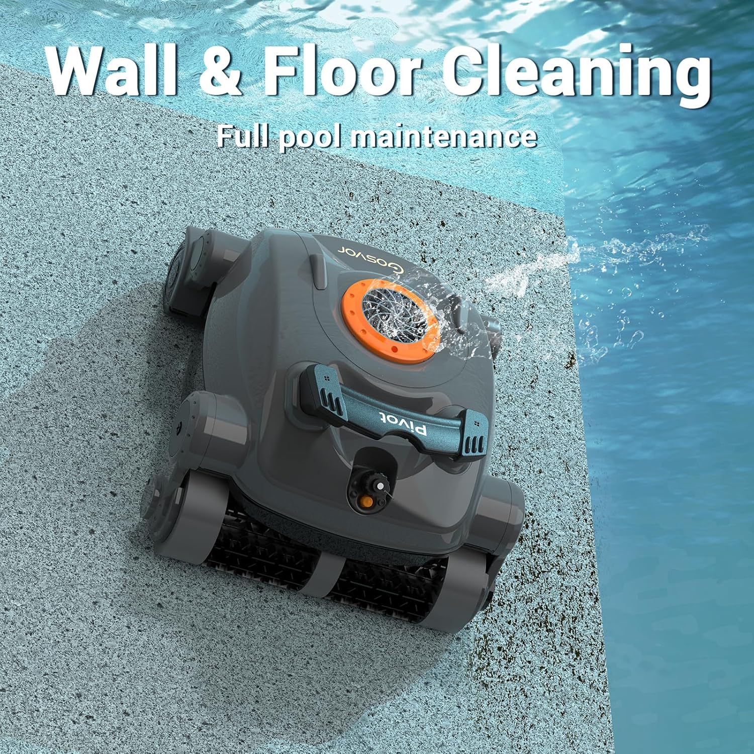 Pivot Cordless Robotic Cleaner,Wall Climbing,Extended Battery Life,Self-Parking,Automatic Pool Vacuum for Inground Pools,Advanced Dual-Motor & Fine Filter