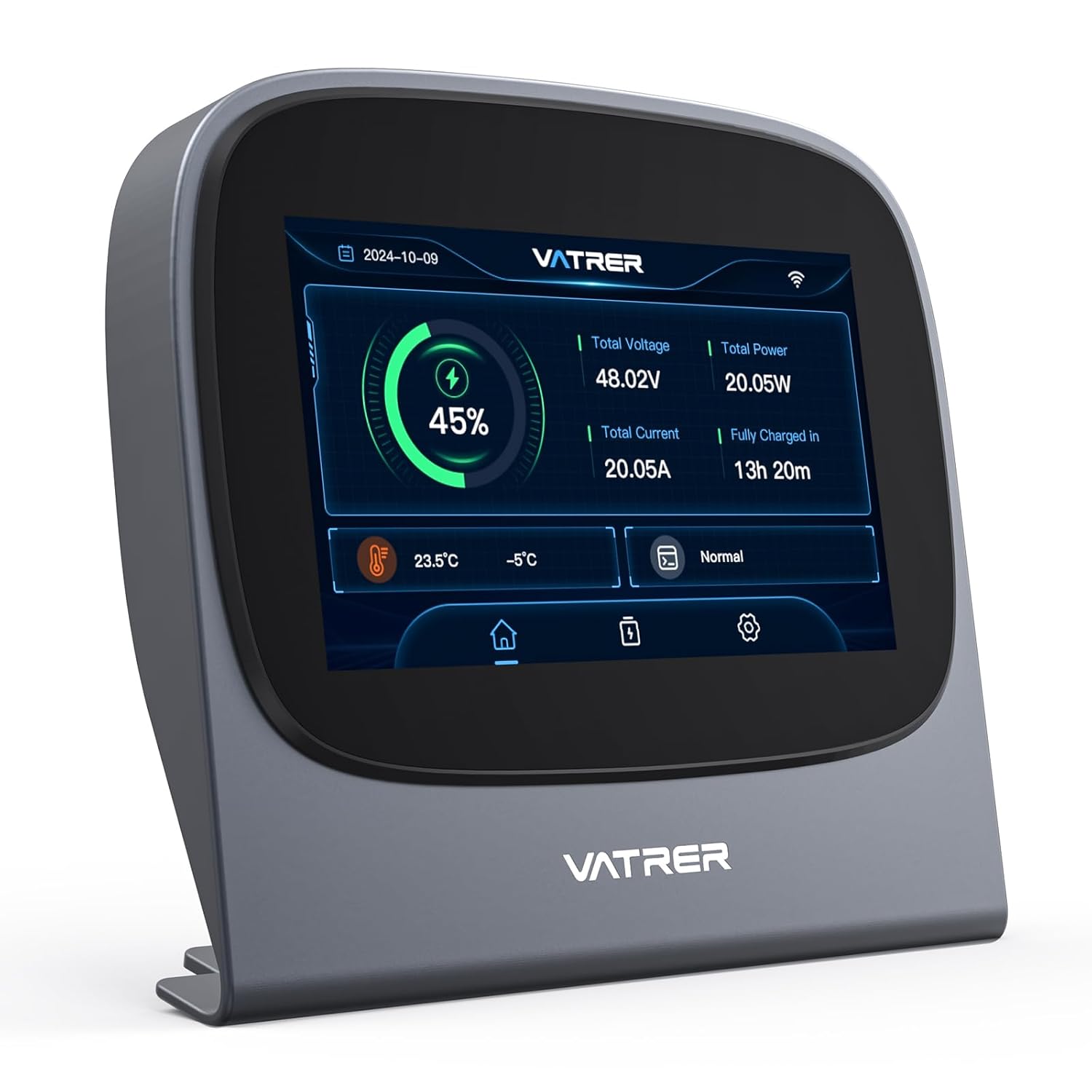 10V-90V Battery Monitor, Series-Parallel Display Screen Monitoring Batteries up to 10 Units, Bluetooth & Communication Connection Only for VATRER POWER Bluetooth & Golf Cart Batteries