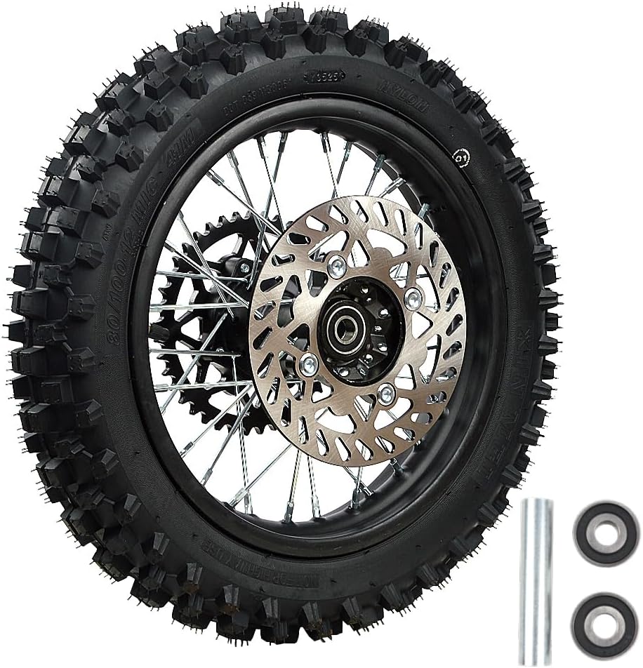 Rim tube tire 80/100-12 3.00-12 12-15MM axle 12