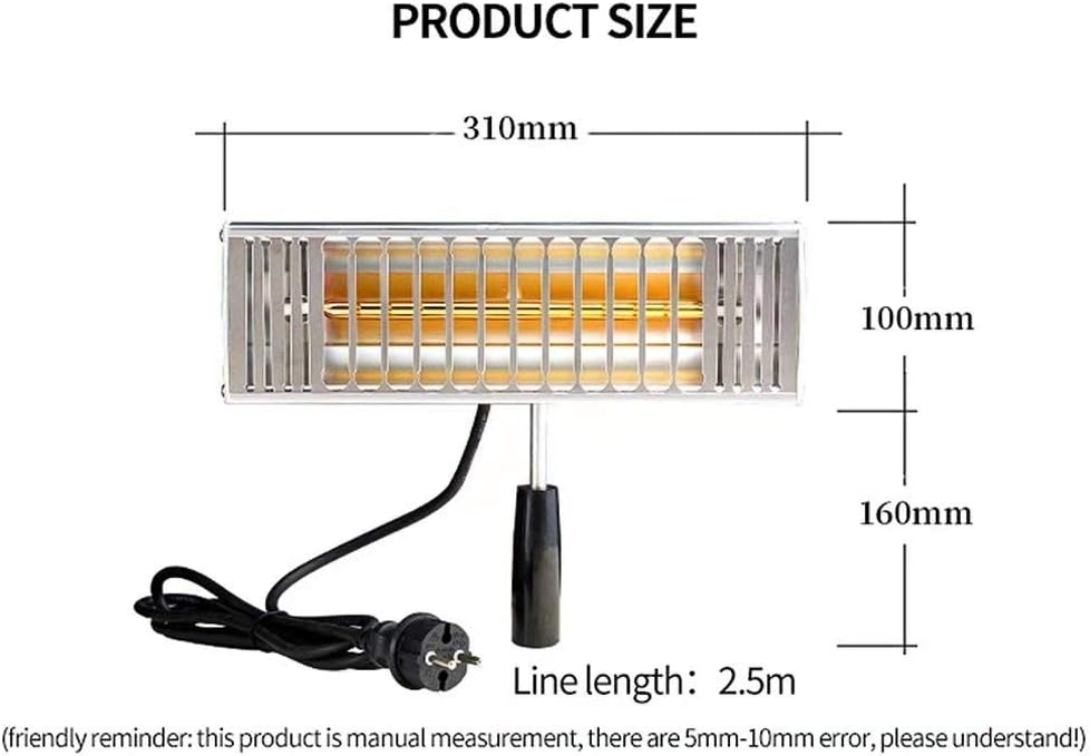 DATOUBOSS 1000W Infrared Paint Curing Lamp, High-Efficiency Portable Handheld Paint Lamp Fast-Drying Paint Dryer for Car Body Repair (DT-001)