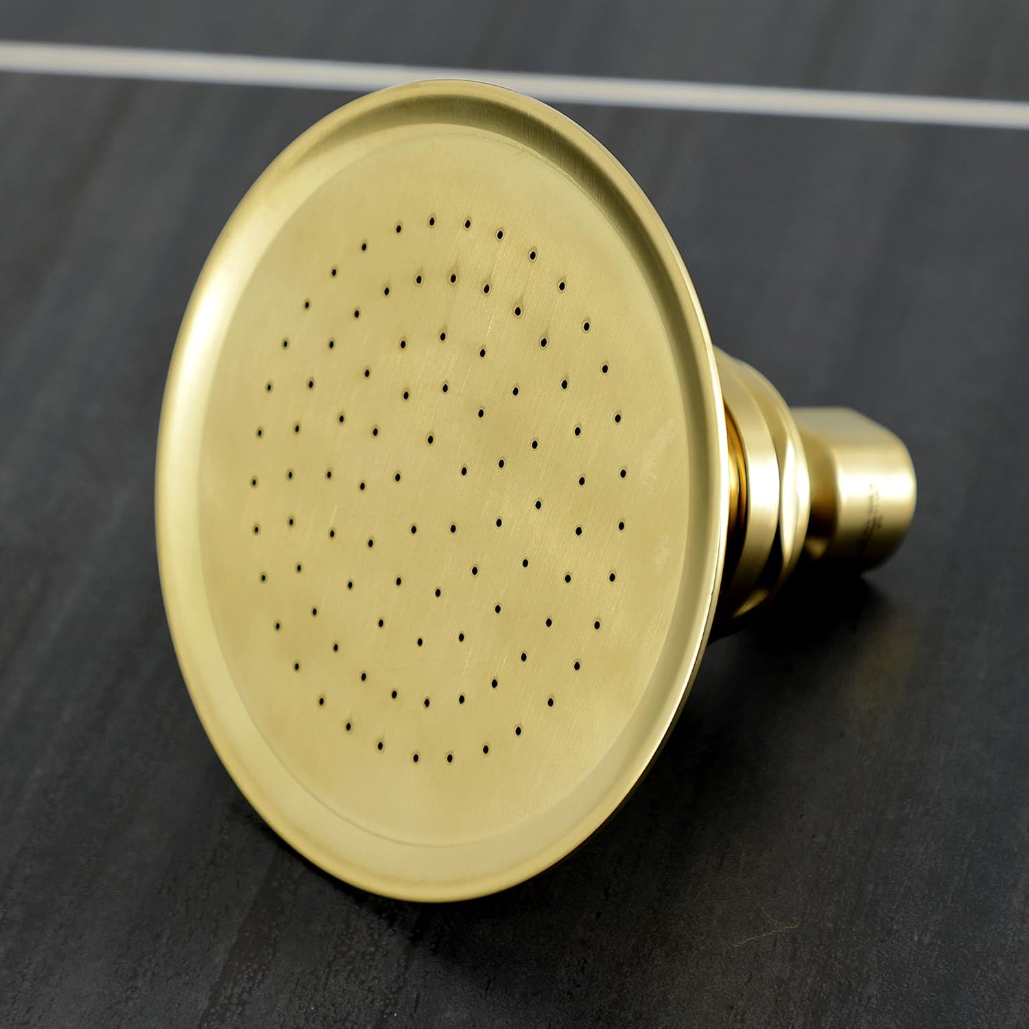 Kingston Brass P10SB Victorian Shower Head, Brushed Brass, 4.88 x 4.88 x 3.75